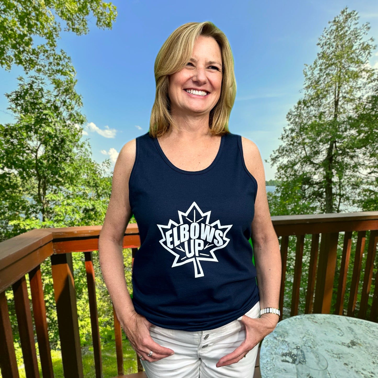 Elbows Up Uni-sex Tank Top