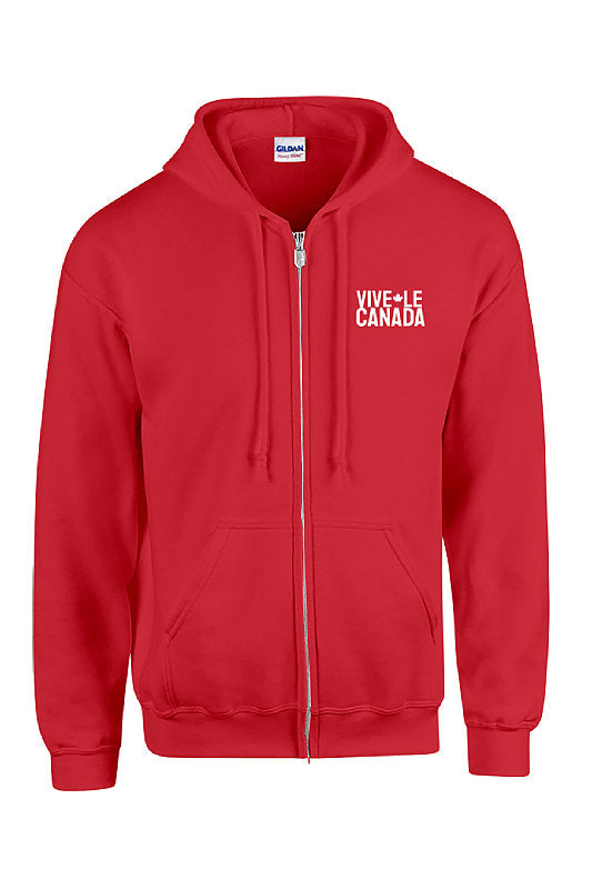 VIVE LE CANADA Full Zip Hoodie – PeaceLoveCanada