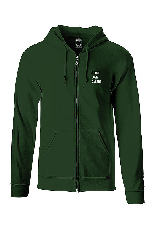 Forest green zip up 2025 hoodie